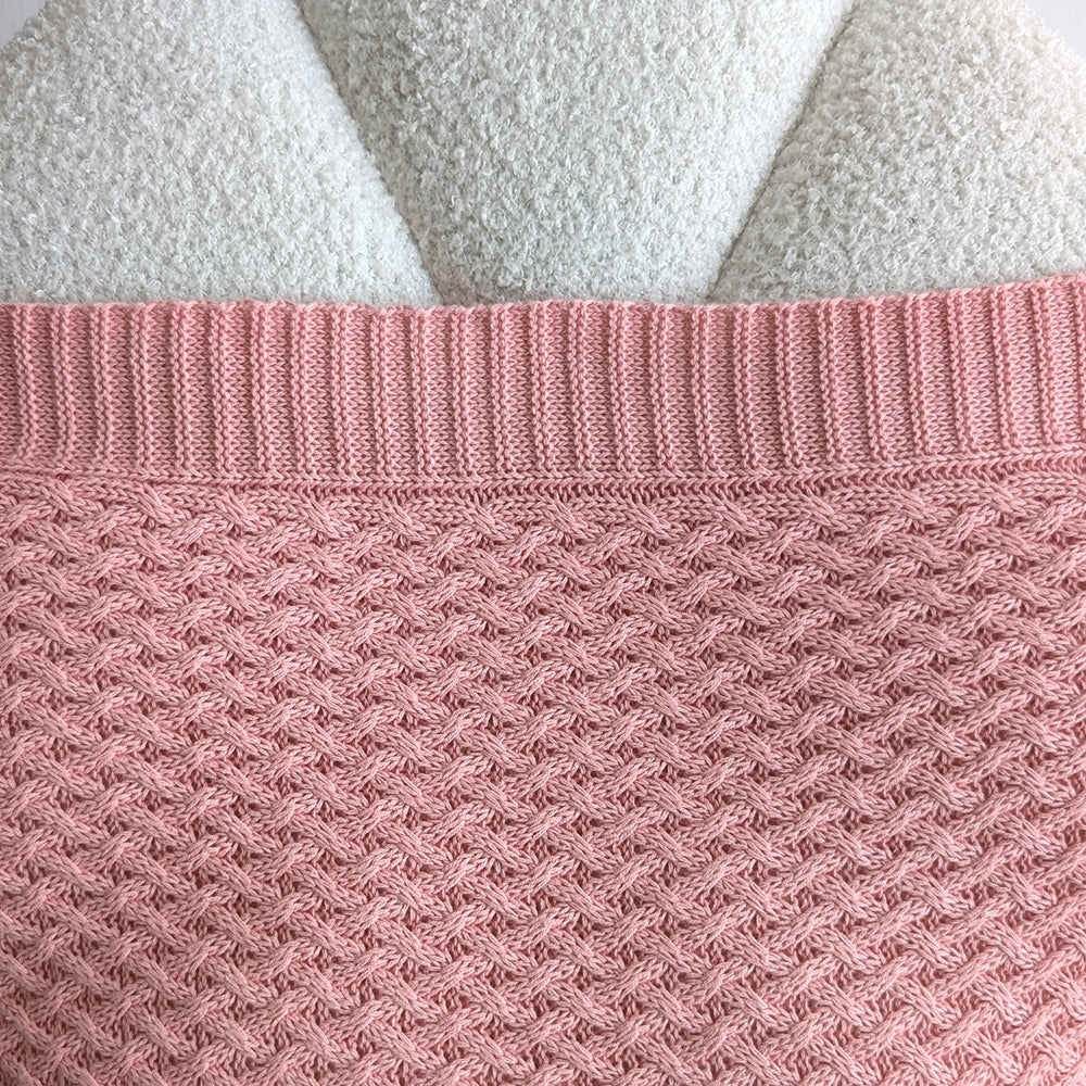 Rosa Diamond Knit Organic Baby Blanket - View 8