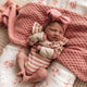 Rose Stripe Long Sleeve Organic Bodysuit - Thumbnail 6