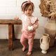 Rose Stripe Long Sleeve Organic Bodysuit - Thumbnail 7