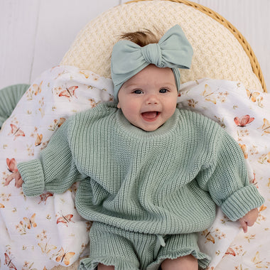 Sage Oversized Cotton Knit Jumper | Snuggle Hunny