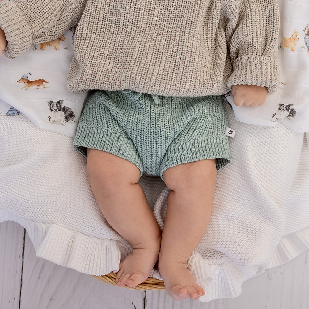 Sage Organic Cotton Knit Shorts - View 4