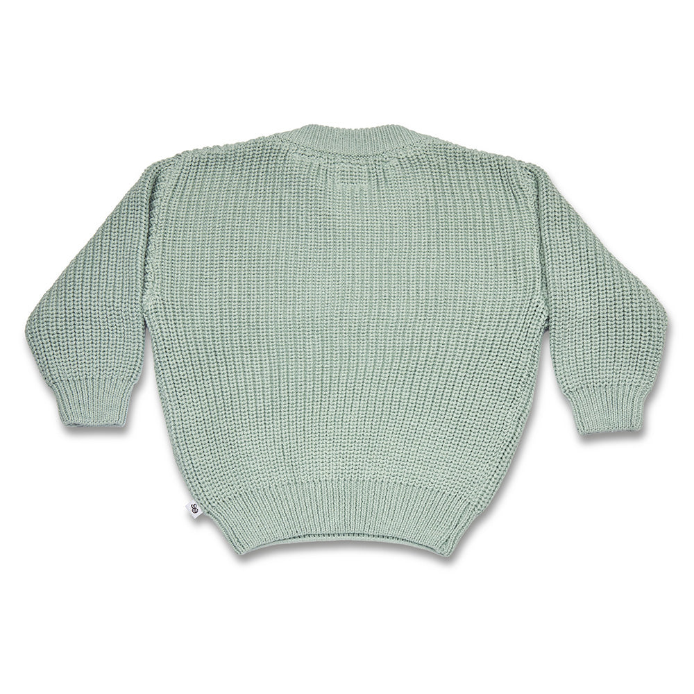 Sage Oversized Cotton Knit Jumper - View 18