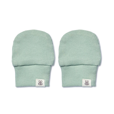Sage Organic Cotton Rib Mittens | Snuggle Hunny