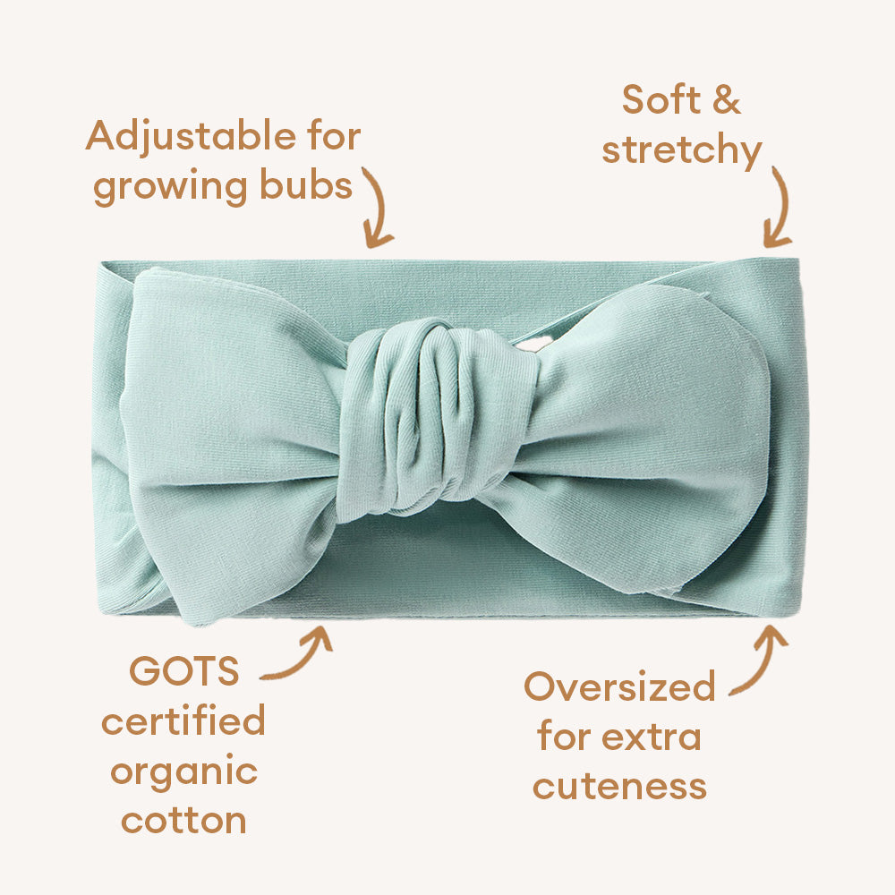 Sage Organic Oversized Bow - View 5