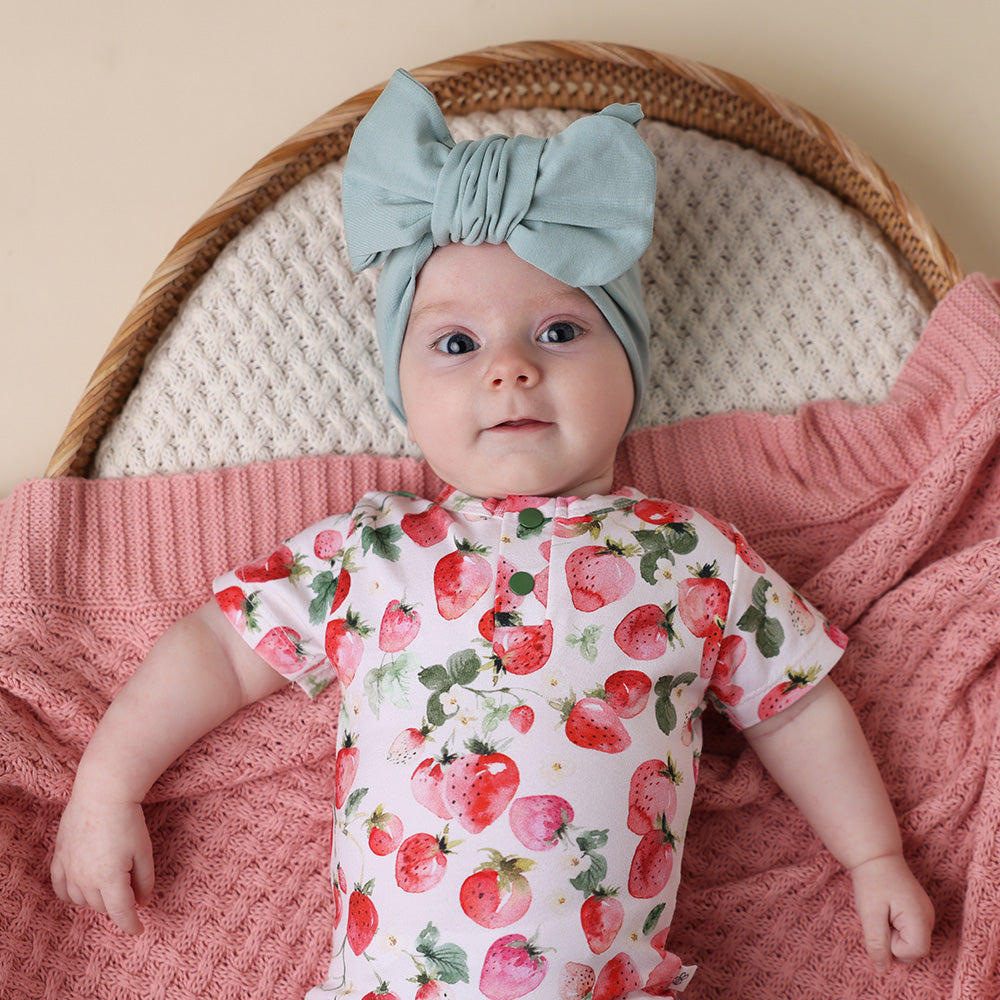 Strawberry Short Sleeve Organic Bodysuit - View 4