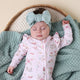Alice’s Tea Party Organic Snugglesuit Convertible Romper with Frill - Thumbnail 4