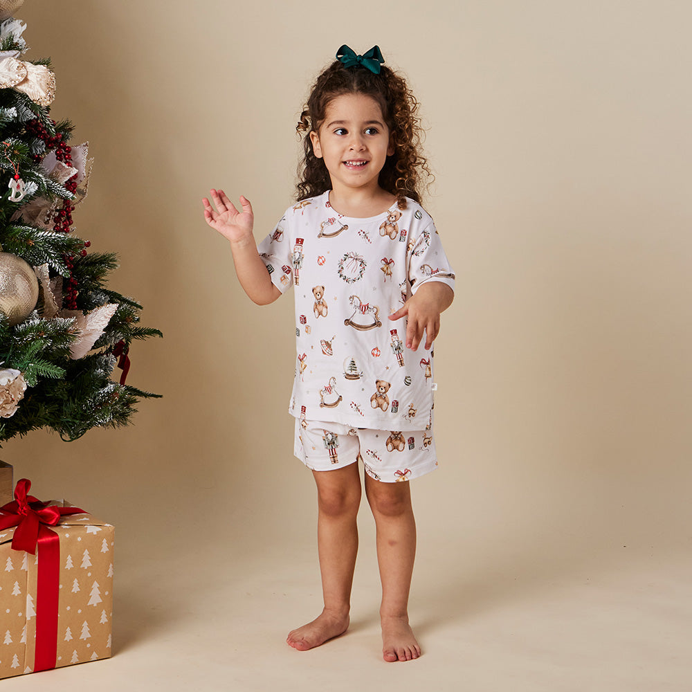 Santa's Toy Shop Organic Kids PJ Set - View 8