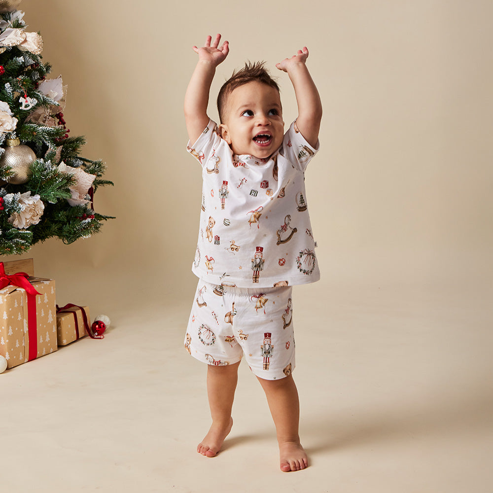 Santa's Toy Shop Organic Kids PJ Set - View 2