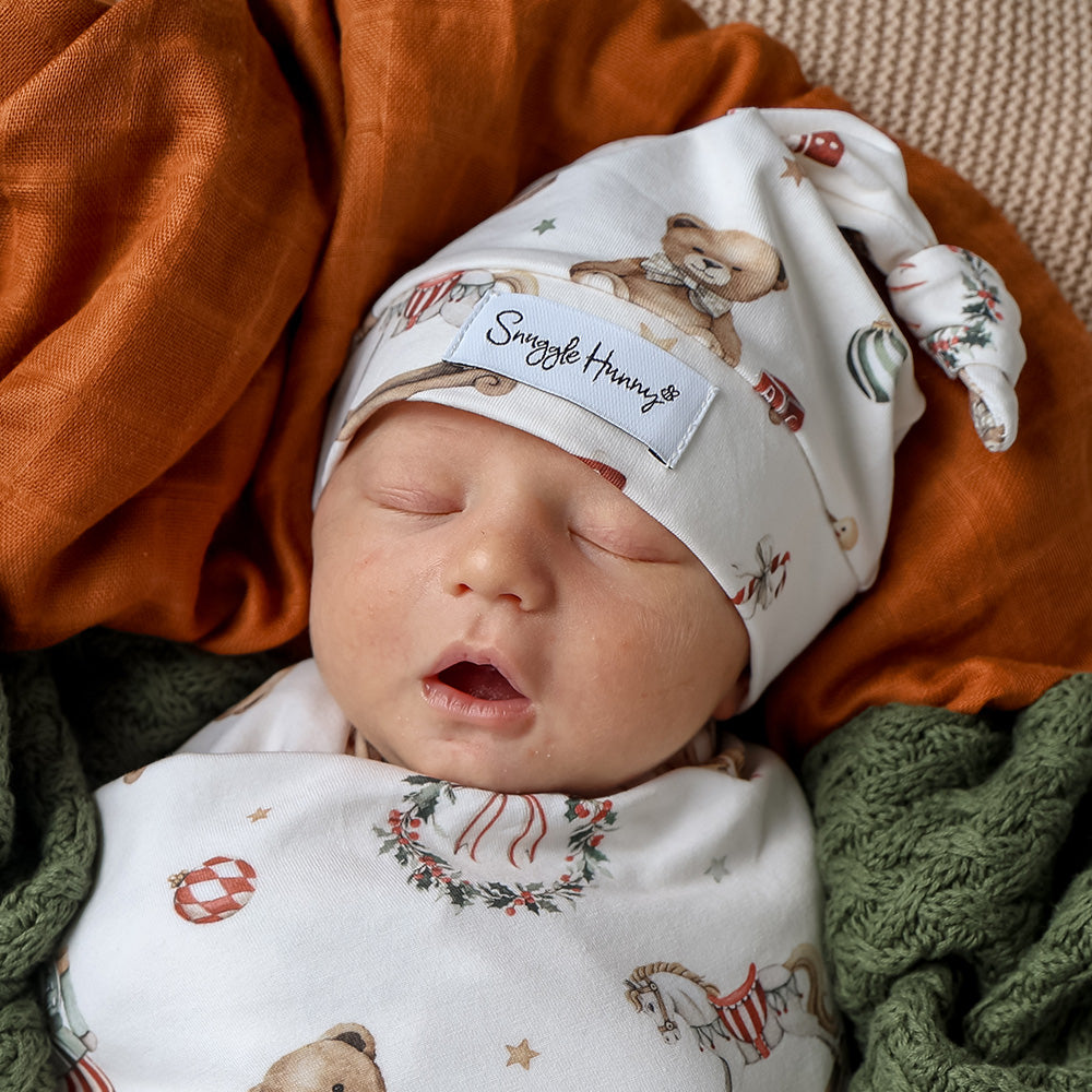 Santa's Toy Shop Organic Knotted Beanie - View 1