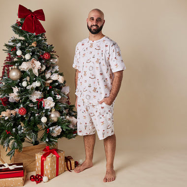 Santa's Toy Shop Organic Mens PJ Set | Snuggle Hunny