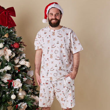 Santa's Toy Shop Organic Mens PJ Set | Snuggle Hunny