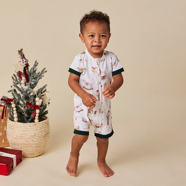 Santa's Toy Shop Organic Snuggle Shortie | Snuggle Hunny