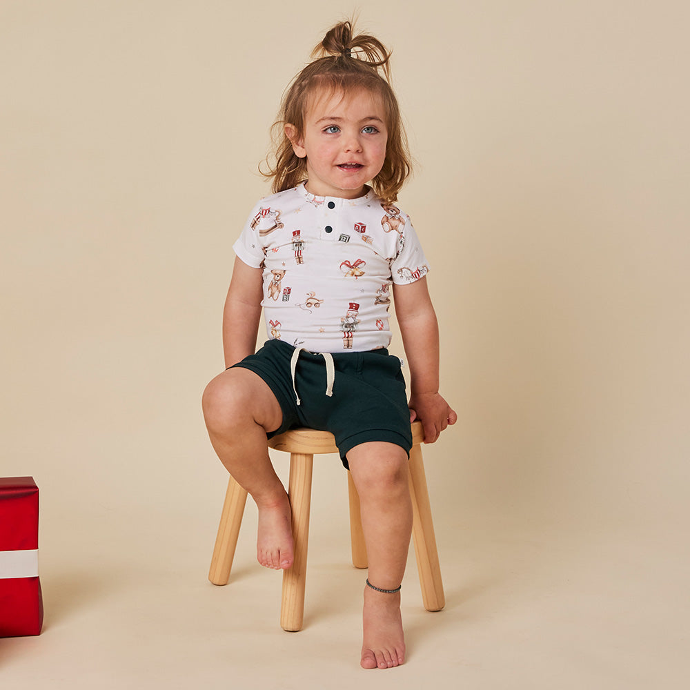Santa's Toy Shop Short Sleeve Organic Bodysuit - View 8