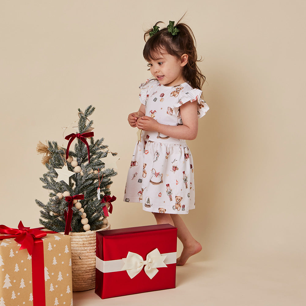 Santa's Toy Shop Short Sleeve Organic Dress - View 10