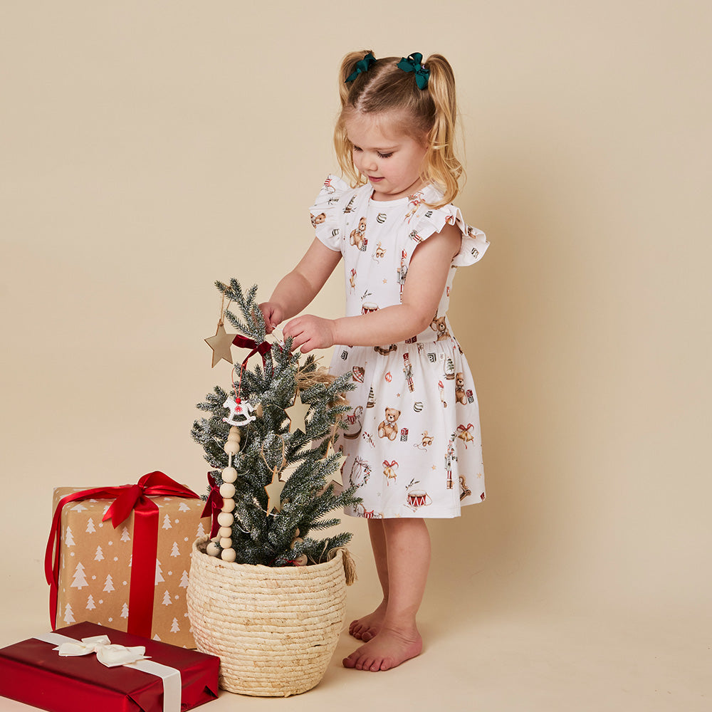 Santa's Toy Shop Short Sleeve Organic Dress - View 8