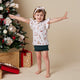 Santa's Toy Shop Organic Short Sleeve Top with Frill - Thumbnail 4