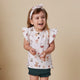 Santa's Toy Shop Organic Short Sleeve Top with Frill - Thumbnail 3