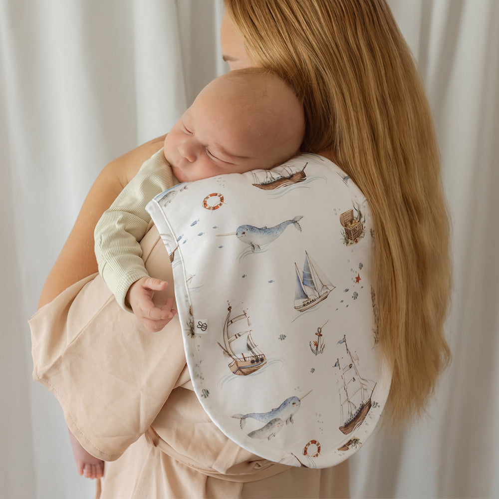 Set Sail Organic Cotton Burp Cloth - View 6