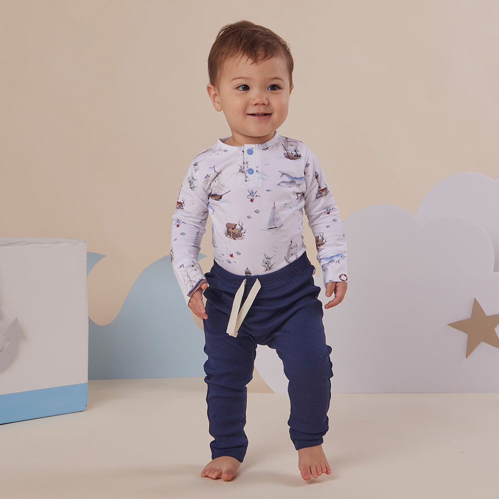 Set Sail Long Sleeve Organic Bodysuit - View 13