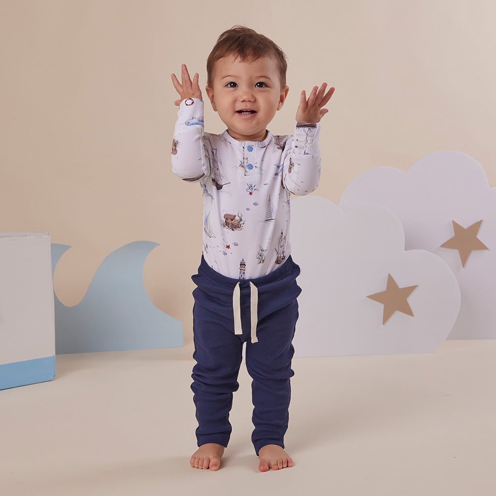 Set Sail Long Sleeve Organic Bodysuit - View 5