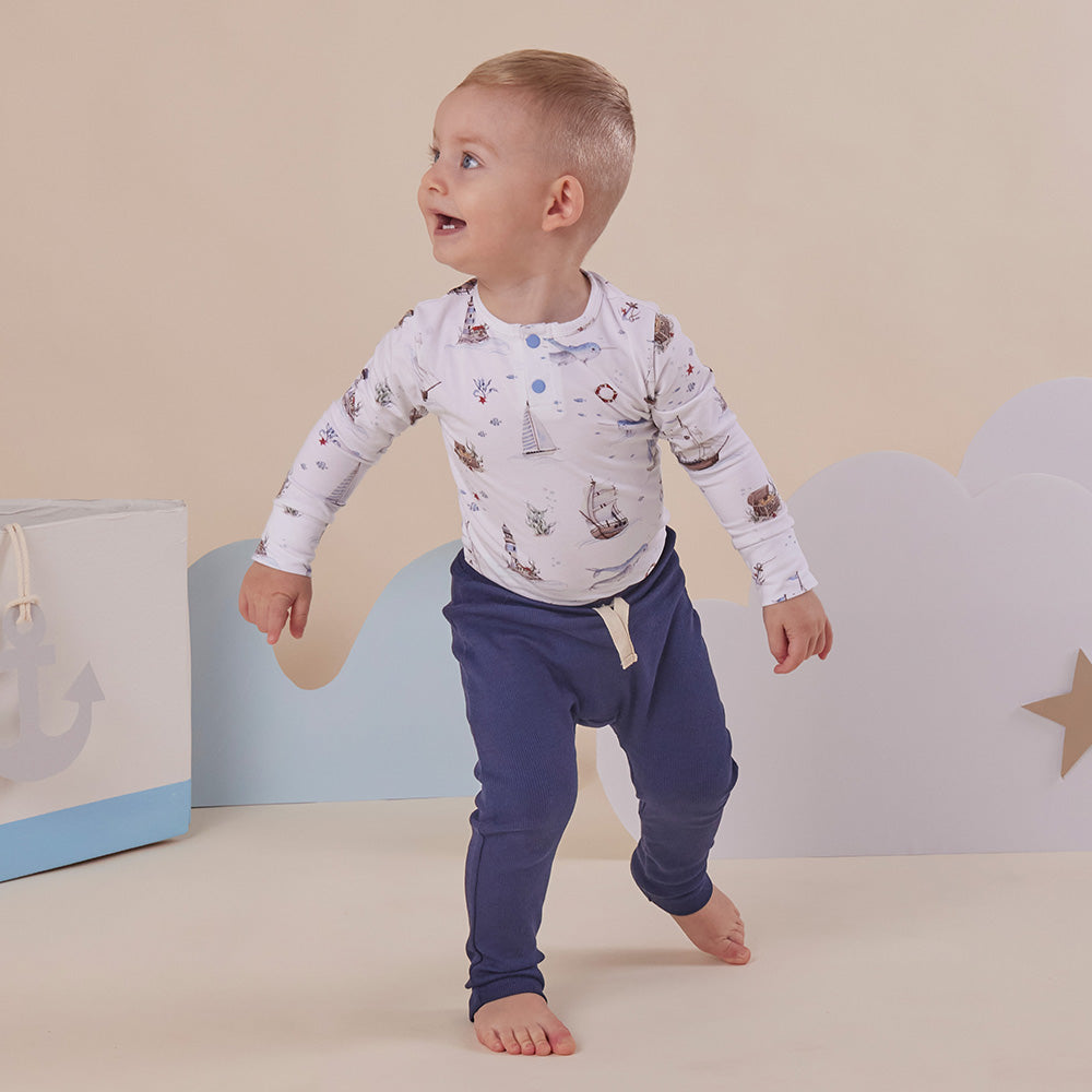 Set Sail Long Sleeve Organic Bodysuit - View 6
