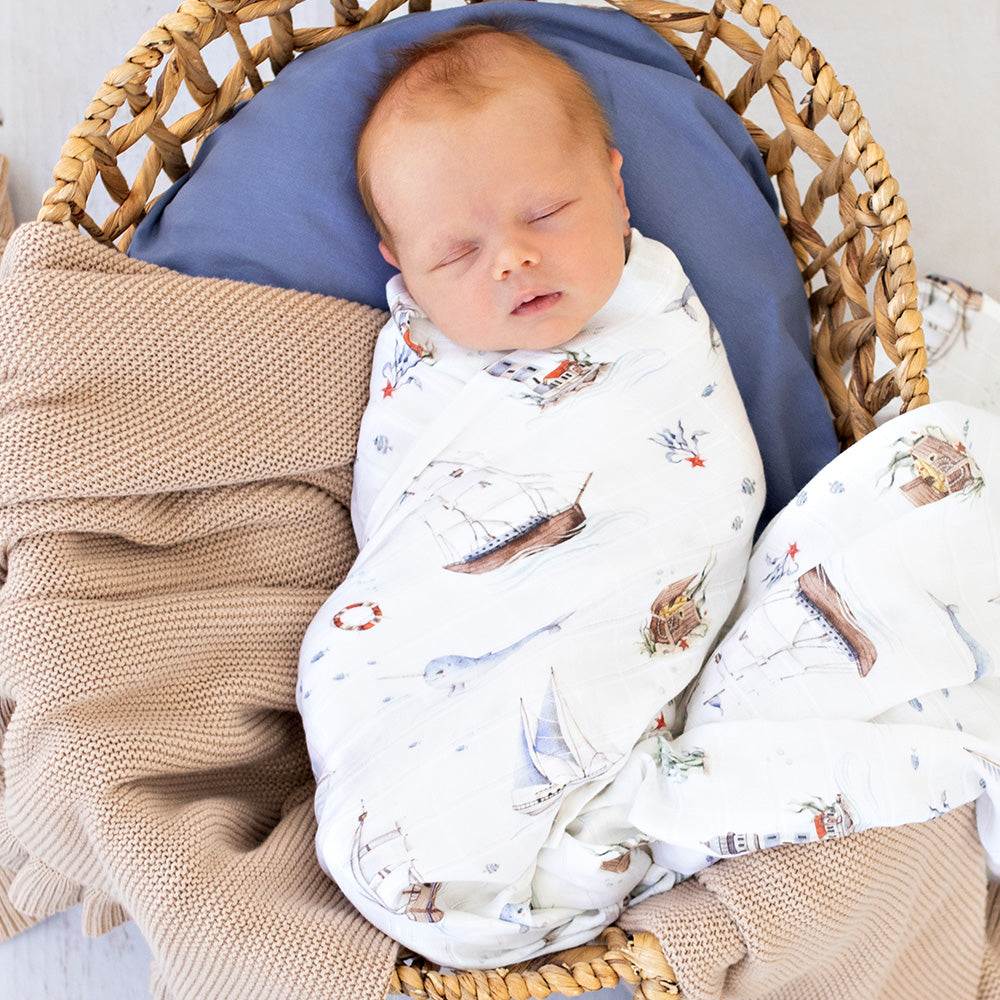 Set Sail Organic Muslin Wrap - View 5