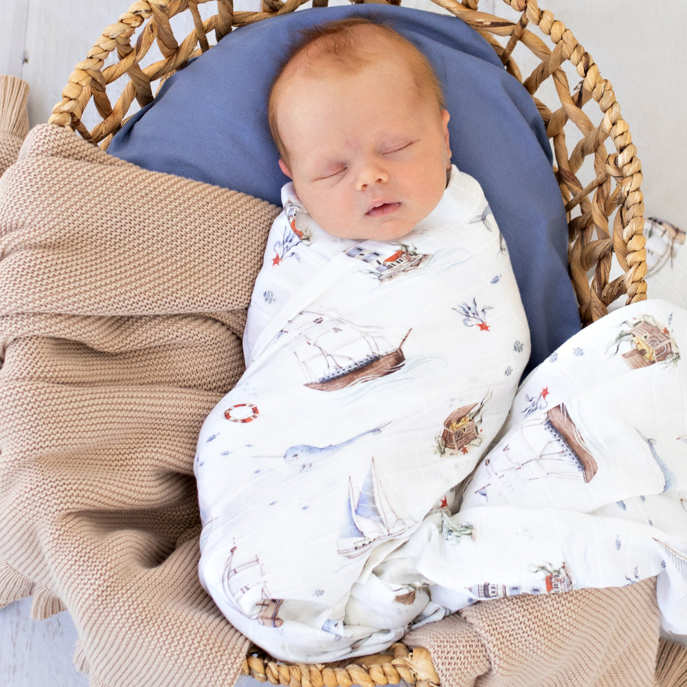 Set Sail Organic Muslin Wrap - View 6