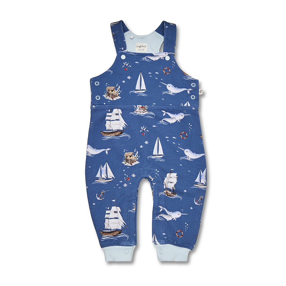 Set Sail Organic Snuggle Overalls - View 2