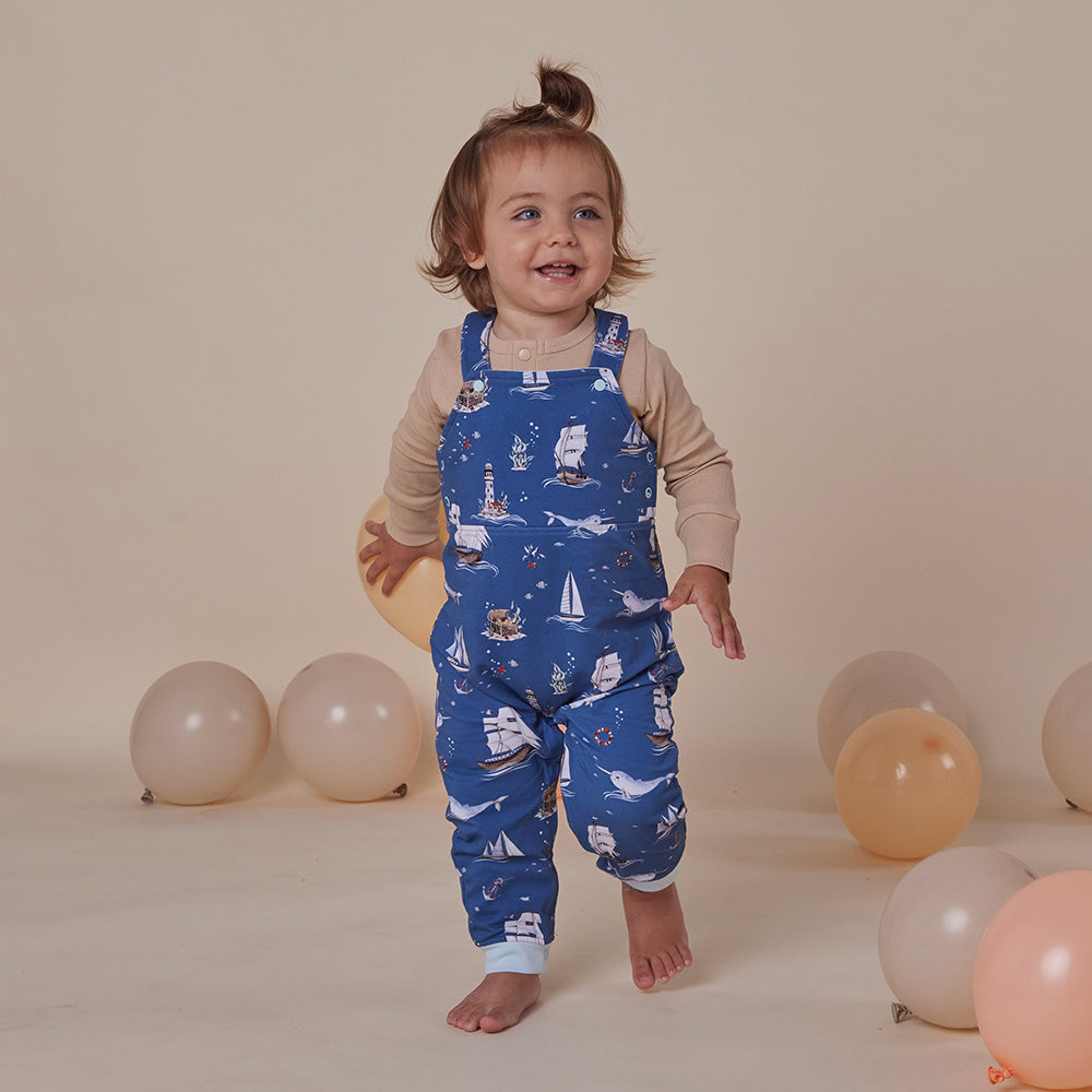 Set Sail Organic Snuggle Overalls - View 11