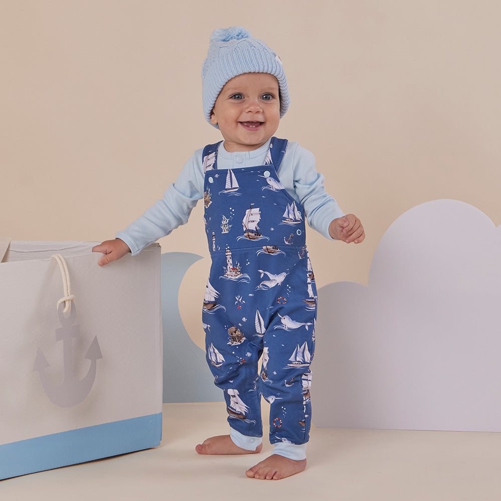 Set Sail Organic Snuggle Overalls - View 15