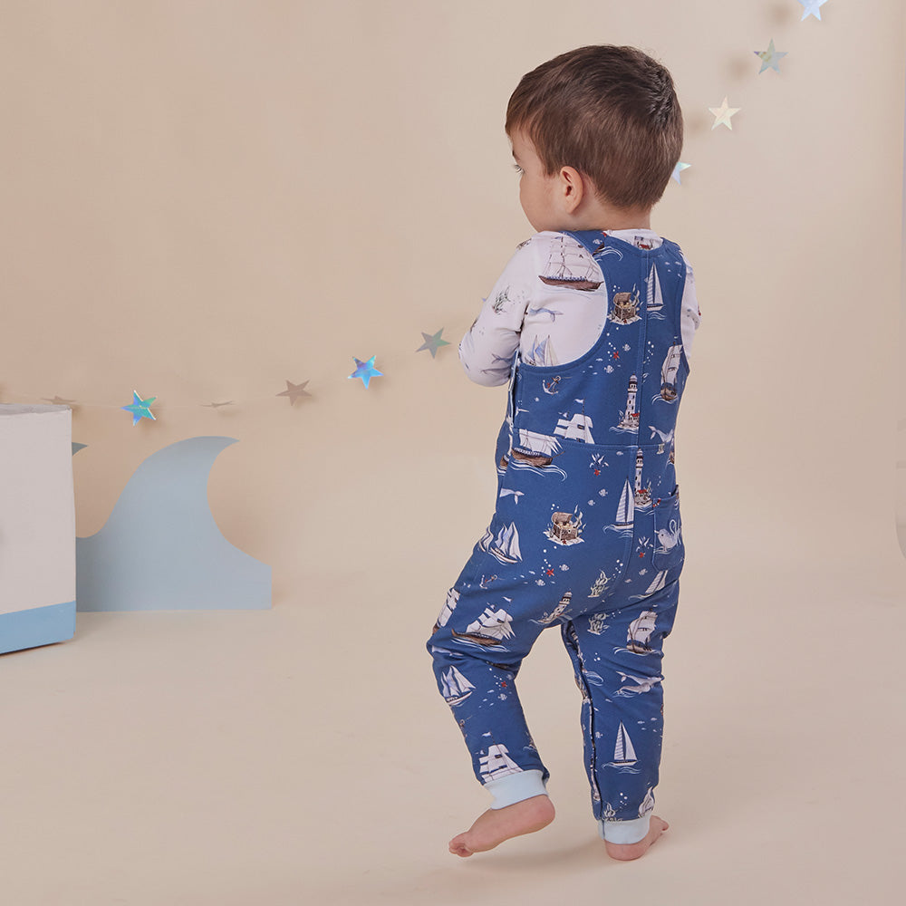 Set Sail Organic Snuggle Overalls - View 13