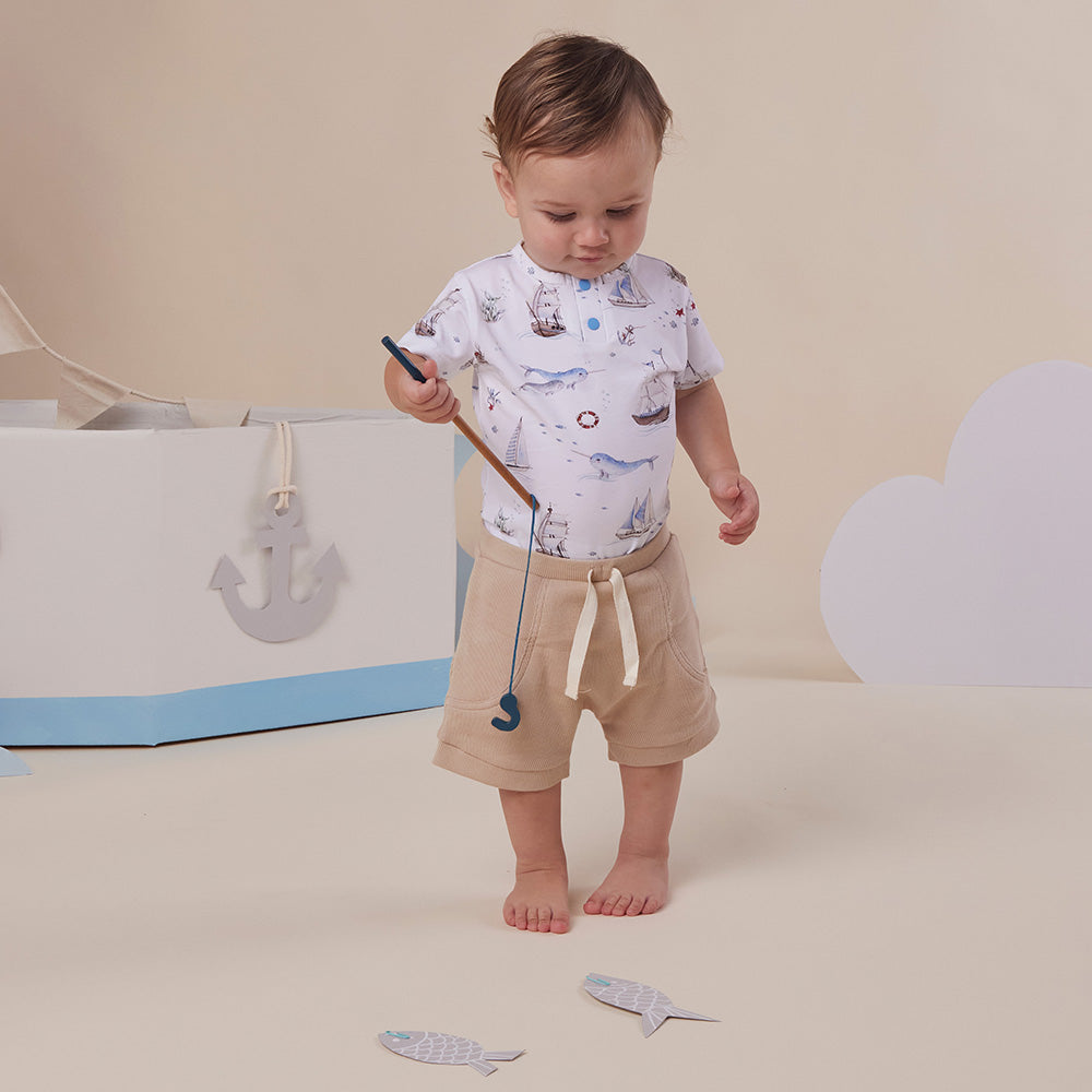 Set Sail Short Sleeve Organic Bodysuit - View 5