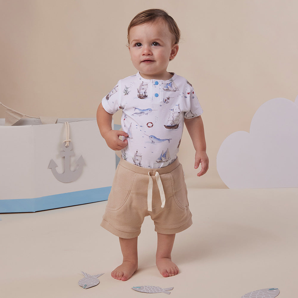 Set Sail Short Sleeve Organic Bodysuit - View 9
