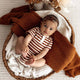 Biscuit Stripe Short Sleeve Organic Bodysuit - Thumbnail 6