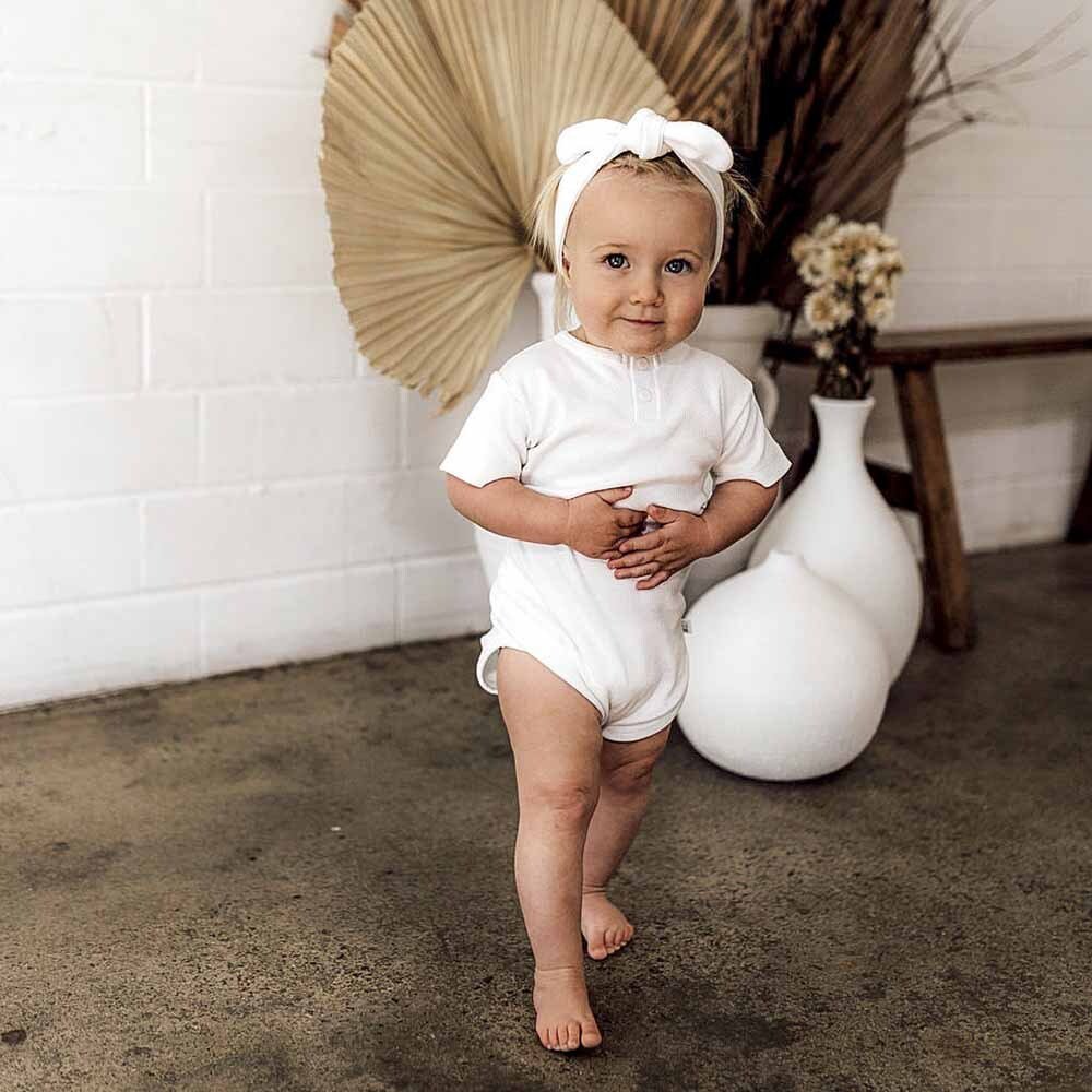 Milk Short Sleeve Organic Bodysuit - View 11