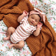 Rose Milk Stripe Short Sleeve Organic Bodysuit - Thumbnail 9