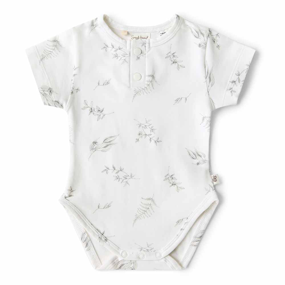 Silver Gum Short Sleeve Organic Bodysuit - View 2