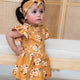 Golden Flower Short Sleeve Organic Dress - Thumbnail 10