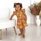 Golden Flower Short Sleeve Organic Dress - Thumbnail 6