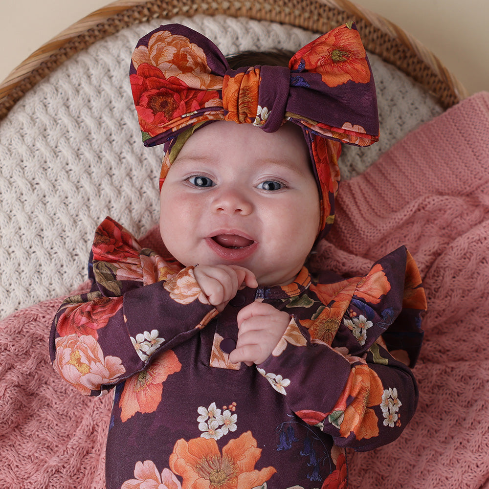 Sienna Long Sleeve Organic Bodysuit with Frill - View 4