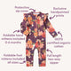 Sienna Organic Snugglesuit Convertible Romper with Frill - Thumbnail 4