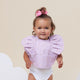 Lilac Bloom Frill Snuggle Bib - Thumbnail 1