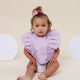 Lilac Bloom Frill Snuggle Bib - Thumbnail 2