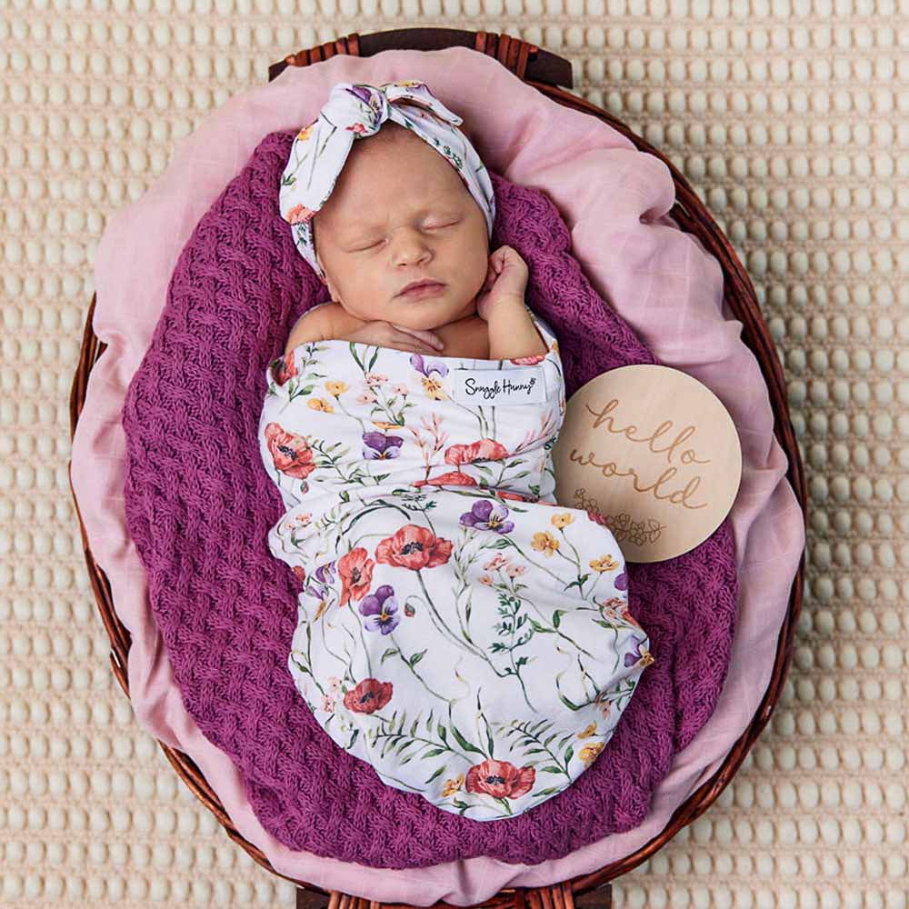 Meadow Organic Snuggle Swaddle & Topknot Set - View 3