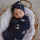 Milky Way Organic Snuggle Swaddle & Beanie Set - Thumbnail 3