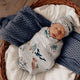 Whale Organic Snuggle Swaddle & Beanie Set - Thumbnail 3