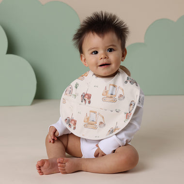 Diggers & Tractors Snuggle Bib | Snuggle Hunny