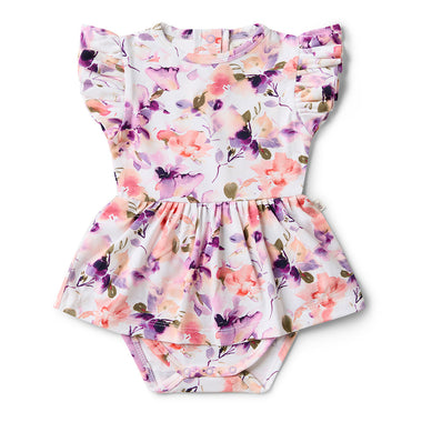 Blushing Beauty Short Sleeve Organic Dress | Snuggle Hunny