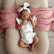 Butterfly Short Sleeve Organic Bodysuit with Frill - Thumbnail 1
