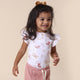 Butterfly Short Sleeve Organic Bodysuit with Frill - Thumbnail 7